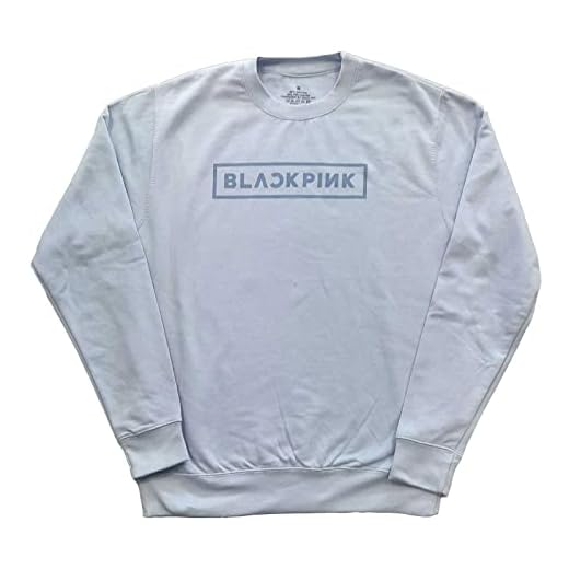 BLACKPINK Sweatshirt Band Logo Official Unisex Light Blue Size M