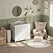 BOLUO Changing Table Dresser with Storage, Baby Dresser with Changing Table Top Diaper Changing Station with 7 Fabric Drawers for Nursery Modern