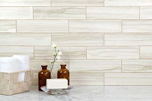 Modern 3X12 Subway Beige Wood Look Glazed Ceramic Mosaic Tile Kitchen Backsplash Bathroom Mto0023 #TOP2