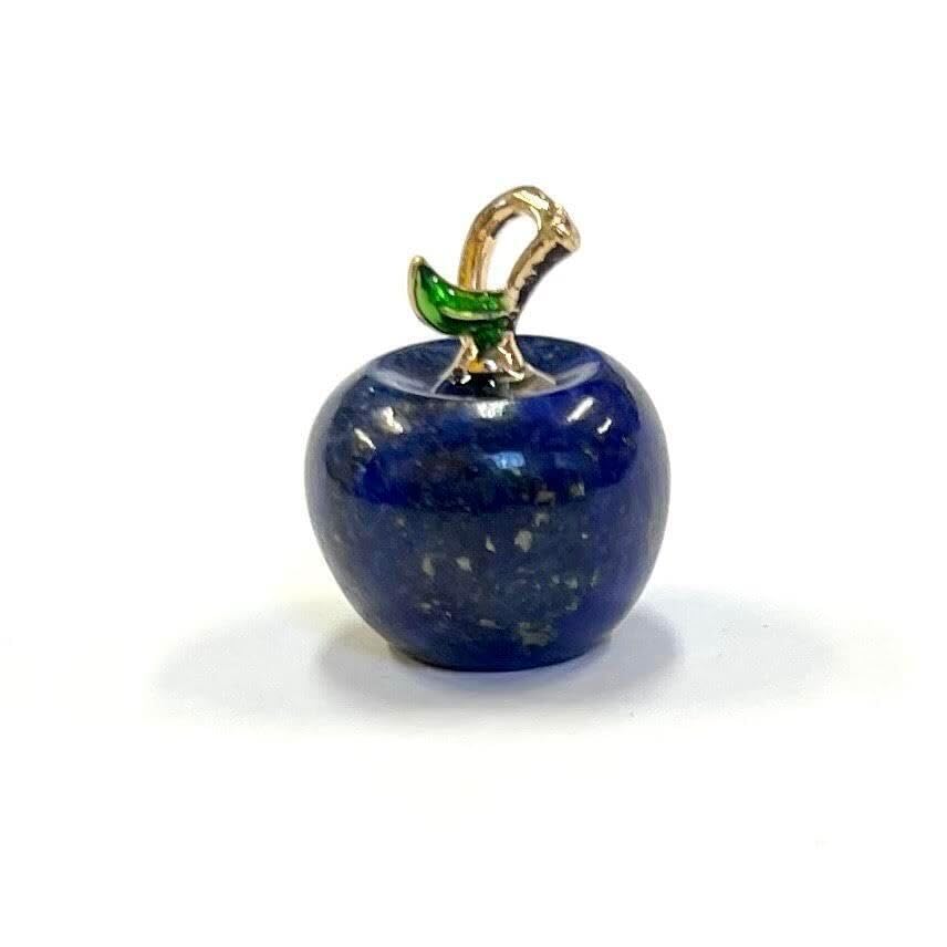 大人かわいい♡チャーム　ラピスプリンセス Amazon.co.jp: 【 ミニ 天然石 チャーム 】 アップル 青 ブルー りんご