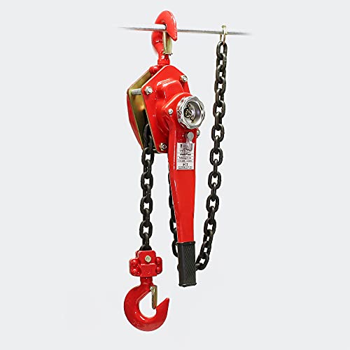 Polipasto manual de cadena 3000kg con cadena 1,5m, elevación de cargas forestales, en...