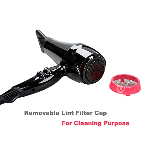 Ionic Hair Dryer – Professional Hair Dryer With Dual Ionic Technology – Powerful 1875W Blow Dryer With 3 Intelligent Heating Modes – Fast Drying Blow Dryer – No Hair Damage (Black) #TOP3