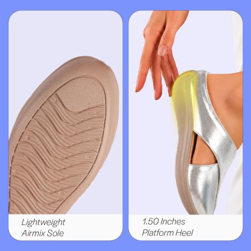 Image of FAUSTO Women Criss Cross Strap Design Perforated Slip On Shoes | Back Open Casual Shoes for Office, Outdoor, Party