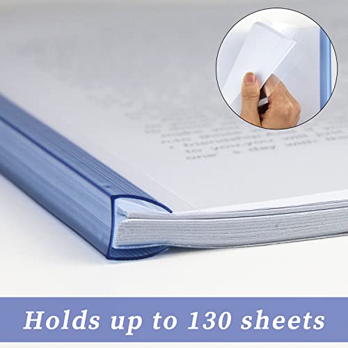 Ysenchan 10 Pack Clear Report Covers A4 Size With Sliding Bars,15Mm Presentation File Folders Binder,130 Sheet Capacity,5 Assorted Colors. #TOP3