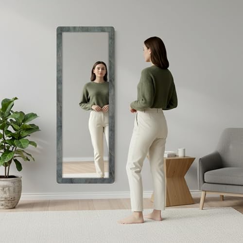 Image of Creative Arts n Frames 15x51 inch Marble Golden Finish Long MDF Wood Wall Hanging Mount HD Mirror Home Decor Items Living Room Bathroom Bedroom Hotel Office (Marble Golden Finish Color HD Mirror)