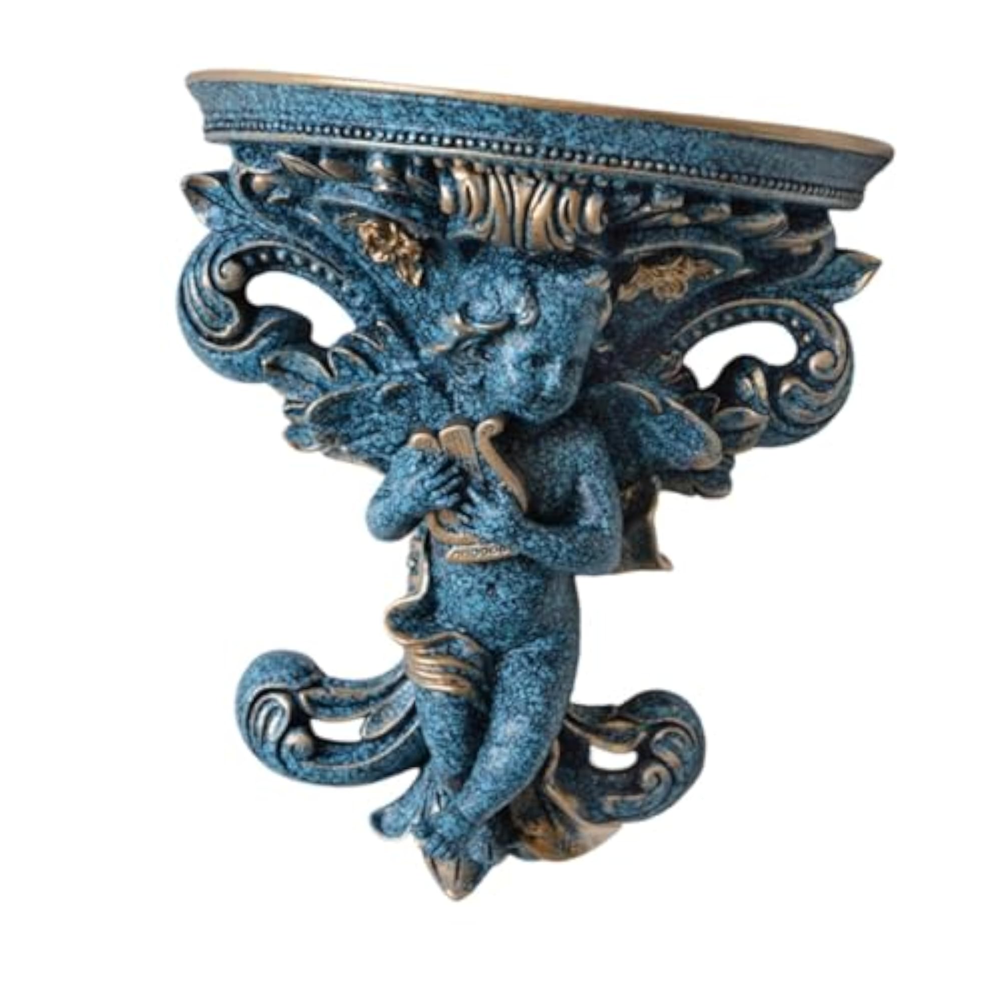 Decorative Floating Shelf Bedroom Holder Office Display Angel Wall Sculpture