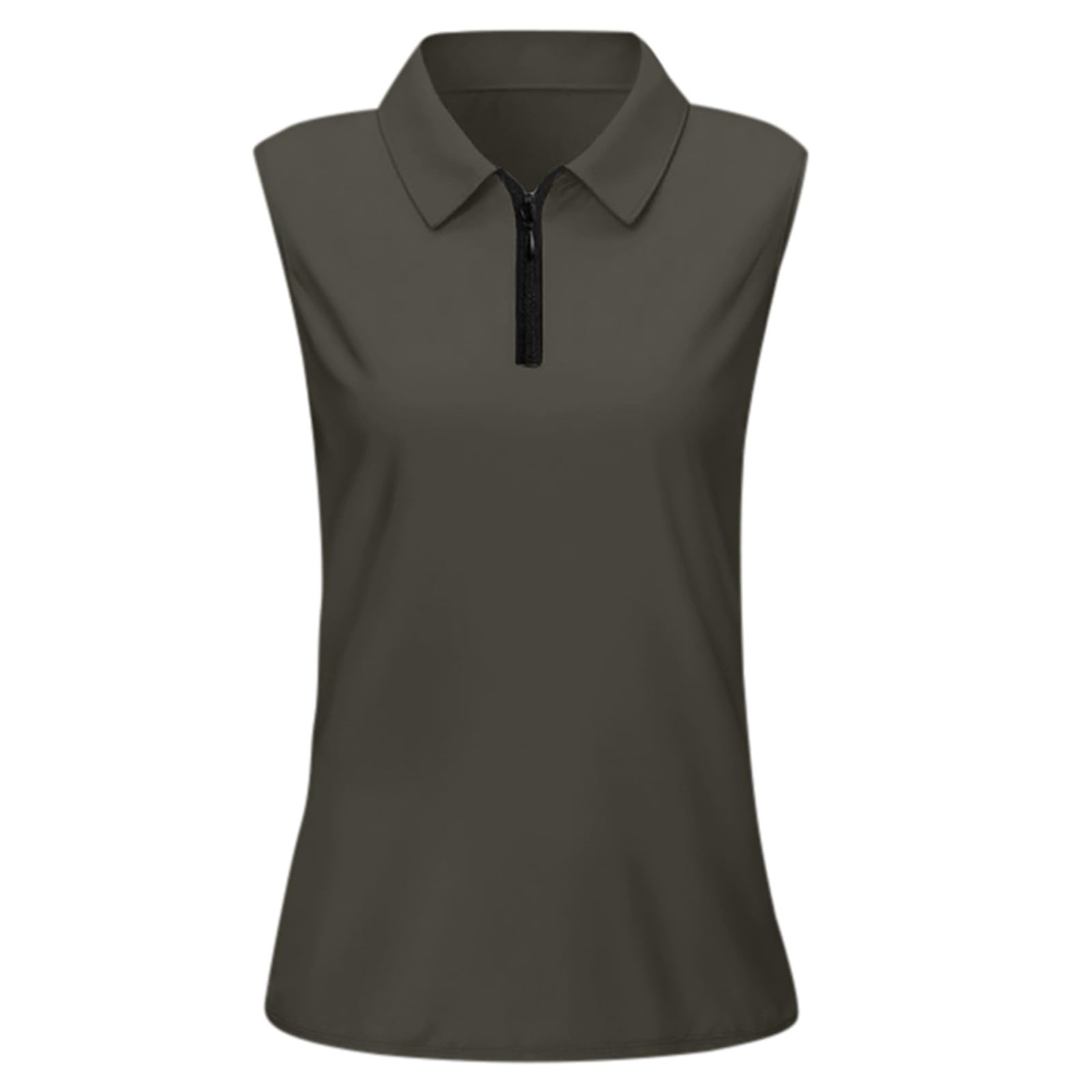 Camiseta sin mangas para mujer, polo de golf con cremallera 1/4, polo de secado rápido, camiseta deportiva UPF 50+ UV, camiseta deportiva que absorbe la humedad