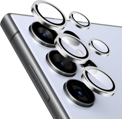 Image of JGD PRODUCTS Premium Camera Lens Protector Compatible For Samsung Galaxy S24 Ultra 5G (Silver) Camera Lens Protector - 9H Tempered Glass, Military-Grade Anti-Scratch, Case-Friendly, Easy Install Frame
