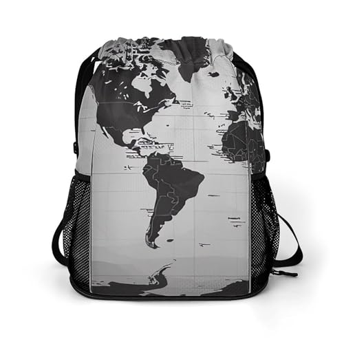 Sac à dos sport léger imprimé carte du monde pour vos randonnées urbaines