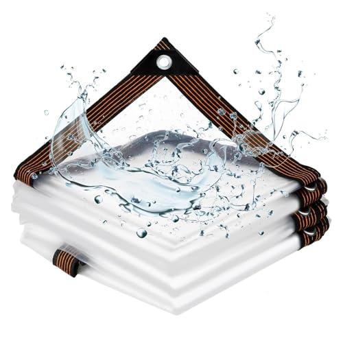 Lona de plástico transparente para aislamiento, lona de polietileno transparente para camping, patios, gallineros, jardín, plantas, jardinería, invernadero, 400 x 900 cm