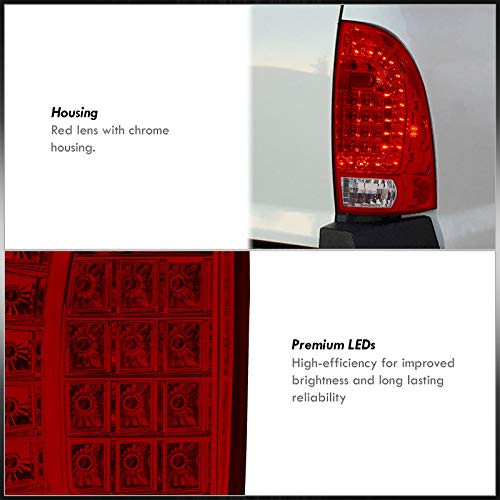 Ajp Distributors Led Tail Lights Brake Stop Running Signal Driving Lamps Taillights Assembly Pair Compatible/Replacement For Tacoma Pickup Truck 2005 2006 2007 2008 2009 2010 2011 2012 2013 2014 2015 #TOP1