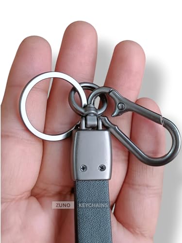 Image of Zuno Leather Keychain for Bike Car Home and Office Keys | Stylish Key Ring for Men and Women | Key Holder for Bags Wallets and Travel Accessories | Ideal Gift for Him Her