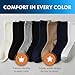 Debra Weitzner Diabetic Crew Socks Mens Womens Non-binding Socks Loose Fit 12 Pairs Grey