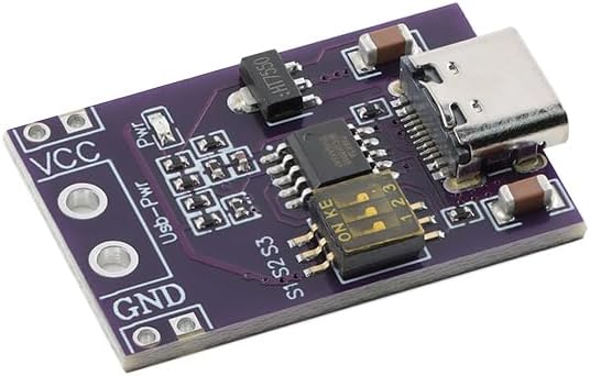 5Pcs Fast Charge Module PD/QC/AFC Fast Charging Decoy Trigger Board Module Type-C Trigger Polling Detector Power Support 5V 9V 12V 15V 20V Fixed Voltage Output