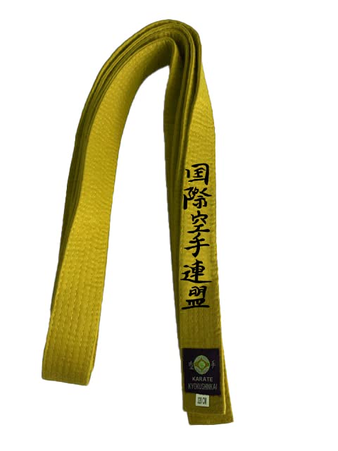 Kyokushin Embroidered Belts Red Blue Yellow Green Brown Sizes 220/280/320/360 CM