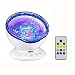 Testudo Remote Control Ocean Wave Projector 12 LED &7 Colors Night Light with Built-in Mini Music Player,Star Projector for Baby Kids Adults Living Room and Bedroom (White)