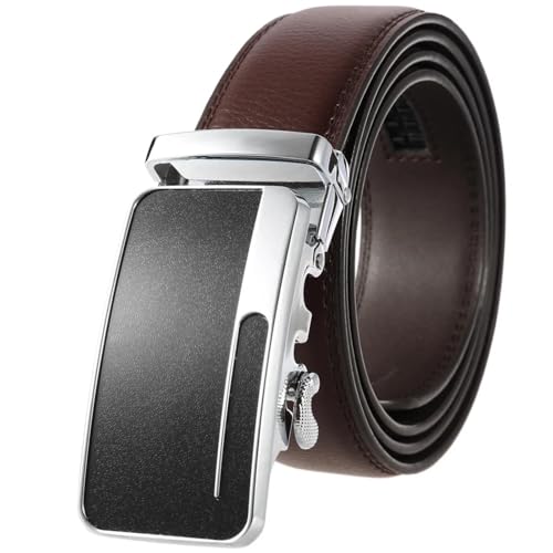 Men's Belt Genuine Leather Luxury Metal Automatic Buckle Business Casual