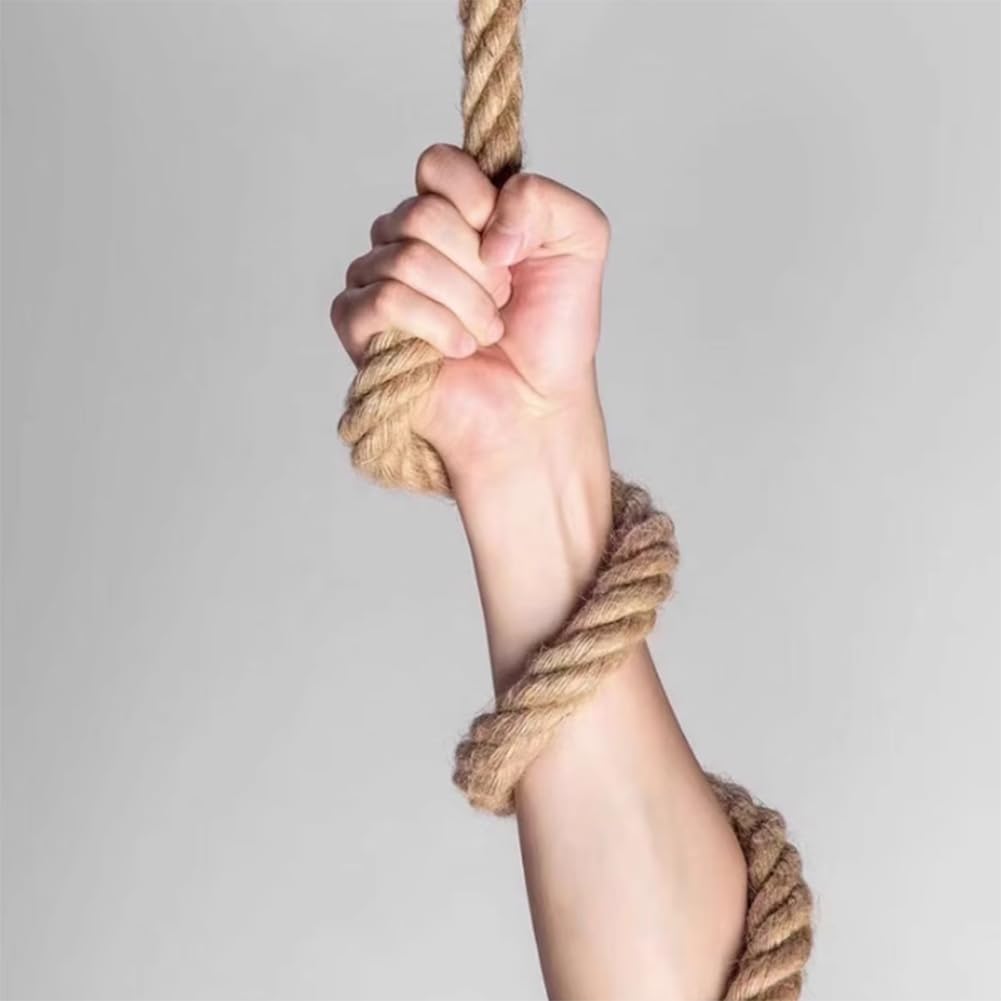 Rame Tubo Corda Da Decking Per Giardino 5mt X 24mm - Materiale PoliCanapa ( HempEx), Colore Beige, 3 Trefoli Membrapol 250 - Foto 6