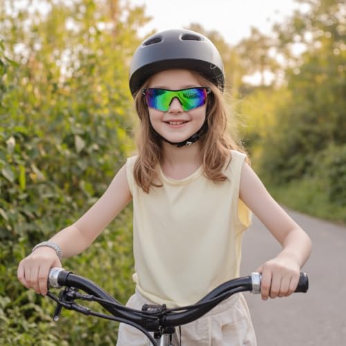 Image of FEISEDY Kids Polarized Sports Sunglasses, TR90 UV400 Baseball Cycling