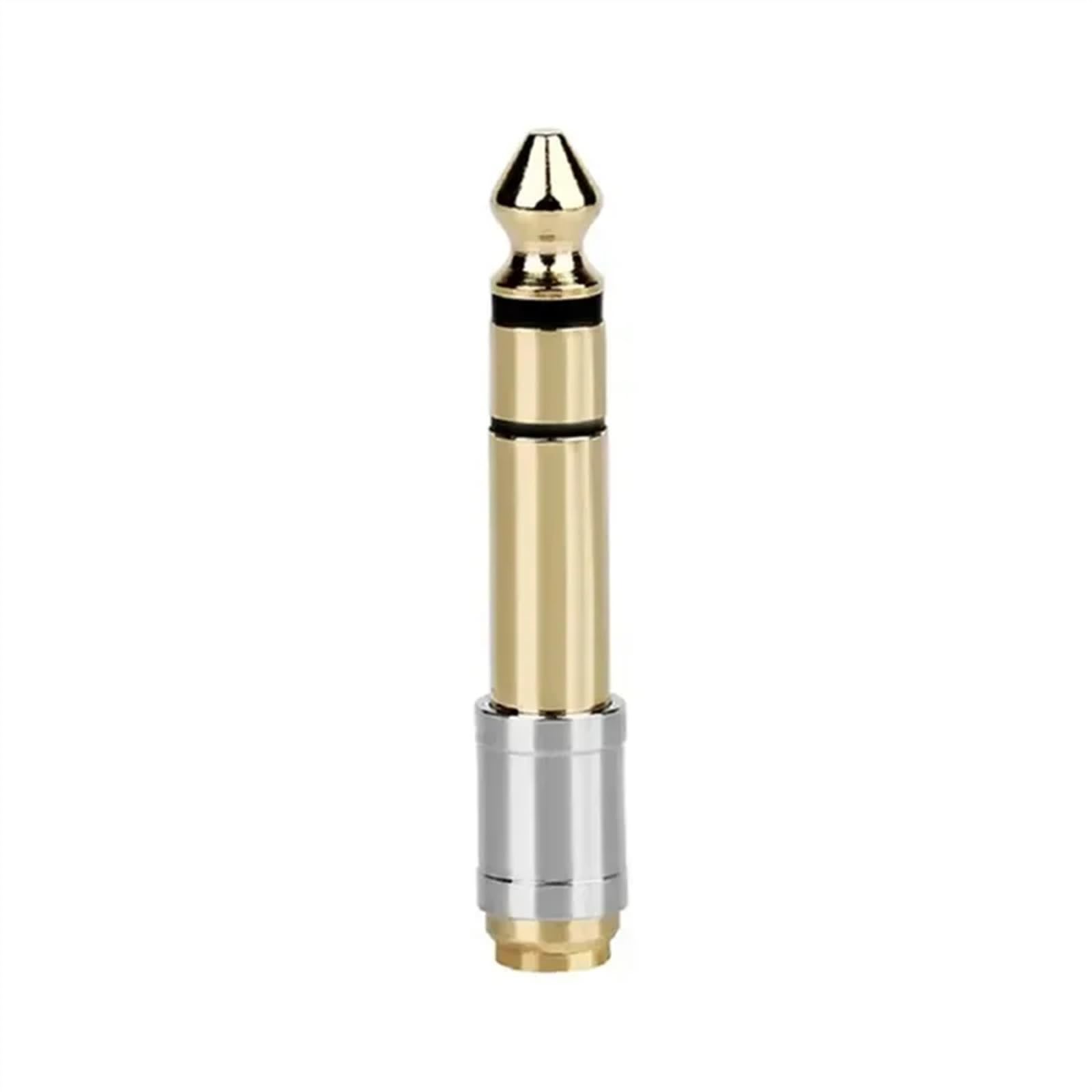 Jack 3,5 do 6,35 adapter audio 6,5 mm do 3,5 mm konwertery męskie złącze żeńskie wtyczka słuchawkowa 6,3 mm (rozmiar: 5 szt., kolor: srebrny)