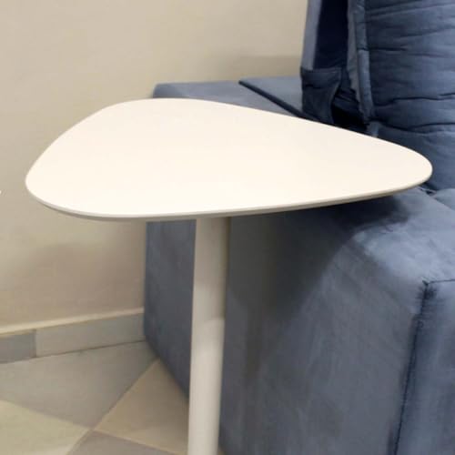 Kit 2 Mesas Paleta Monopé Laqueada Para Sala 40 e 50 cm (OFF WHITE)