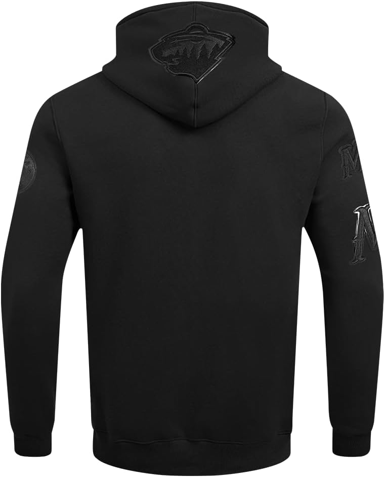 Pro Standard Mens NHL Classic Triple Black Pull Over Hoodie