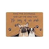MyPupSocks Custom Pet Dog Picture Doormat Ring The Doorbell and Let Me Sing You Doormat Door Mat Floor Rug 23.6 x 15.7 Inches Indoor Outdoor Bathroom Living Room Non Slip Decor