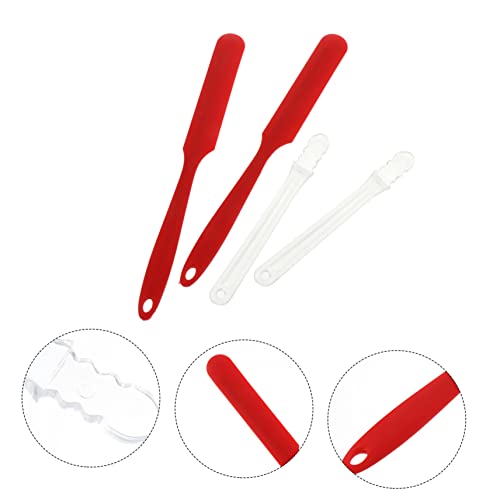 SEWACC 4 Pçs DIY Bastão De Agitação De Silicone Aplicadores De Maquiagem Para Pintura Facial Rodo De