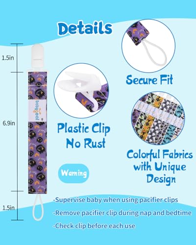 Image of babygoal Baby Halloween Pacifier Clips 8 Pack 8PS30-B
