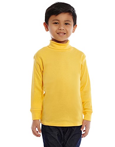 Image of Leveret Girls Boys & Toddler Solid Turtleneck 100% Cotton Kids Shirt (2 Toddler-14 Years) Variety of Colors