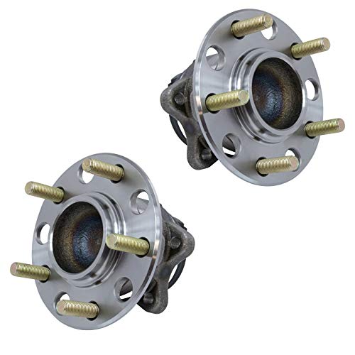image for TRQ 2 Piece Rear Wheel Bearing & Hub Assembly Set with ABS Sensor Comp