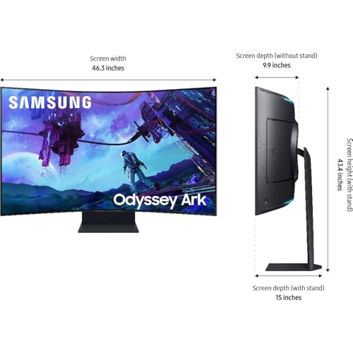 Image of Samsung Odyssey Ark 2 55 inch 4K Mini-LED Curved Gaming Monitor Bundle with Microsoft Wireless Controller, Elite Suite 18, 2X HDMI Cable and Deco Gear CPS 26 Month Protection Pack (Beach-CPS- 26M3500)