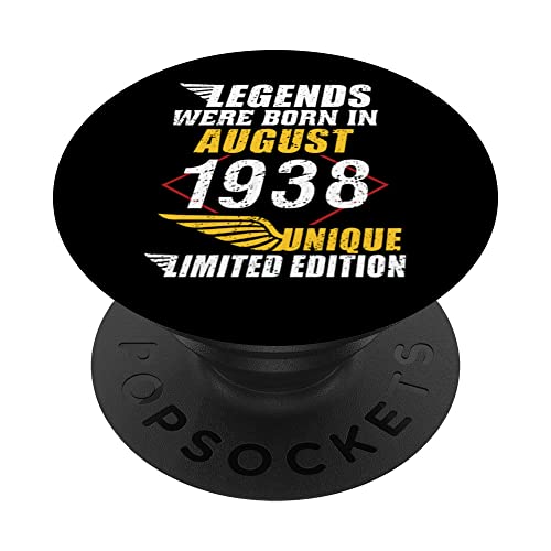 Cumpleaños Agosto 1938 Edición Limitada Regalo Legend PopSockets PopGrip Intercambiable