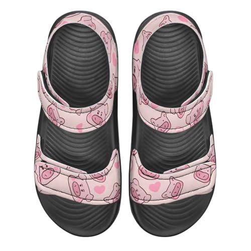 Kids Sandals Summer Non-slip Open Toe Slippers Double Buckle Toddler Two Strapped Teens Casual Athletic Summer Shoe