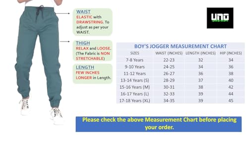 Image of UNOseven Boys Cotton Cargo Jogger Pant - Slim Fit - Available from 7 Years to Size XL