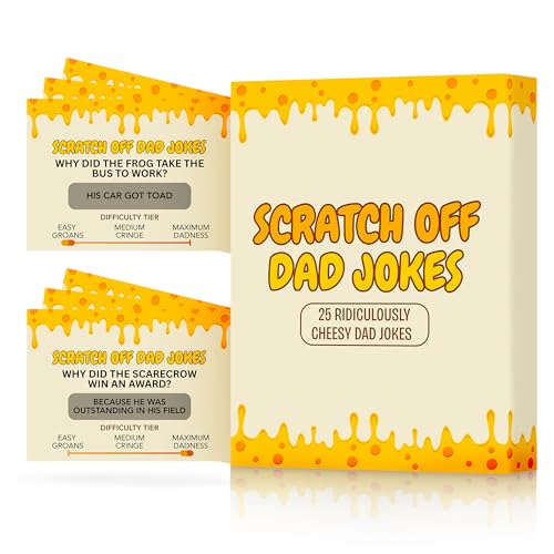 Gifts for Dad - Scratch Off Dad Jokes - Dad Presents For Dad Funny Gifts Dad Birthday Gift Gifts for Husband Gifts for Men Dad Stocking Fillers Joke Prank Xmas Gifts For Dad/Men