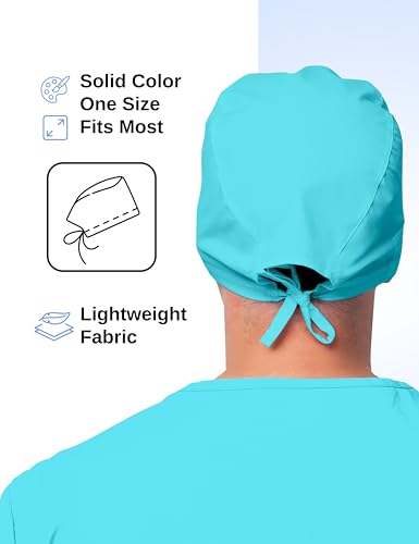 Image of Solid Working Cap Scrub Cap for Women and Men Unisex Surgical Cap Comfortable and Stylish Scrub Hat