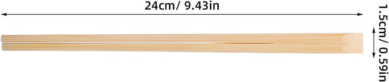 Disposable Chopsticks 24cm Splinter-free Party Sushi Catering Chopsticks 100 Pairs Single-use Eco-friendly Tableware for Takeout and Restaurants