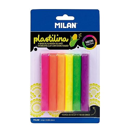 MILAN- 6 barritas plastilina (70 g), Small (FACTIS, S.A. 914706N)