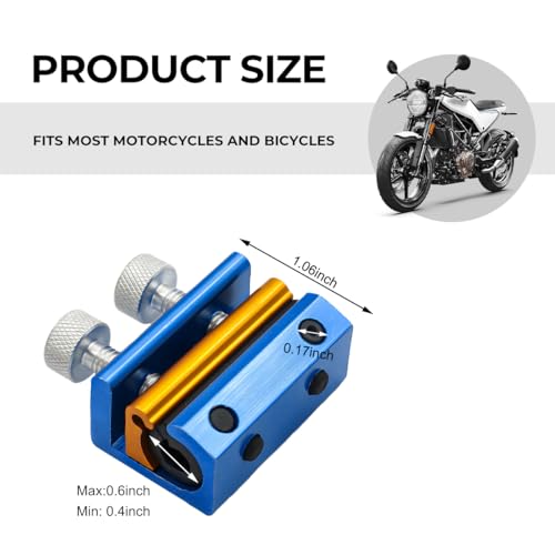 Image of Cable Lubricator, Aluminum Portable Wire Lubricant Tool Brake Cable Luber, Dual Throttle Clutch Line Oiler for Bike Scooter Motorcycle ATV Dirt-Bike, Car Accessories (Blue & Golden)