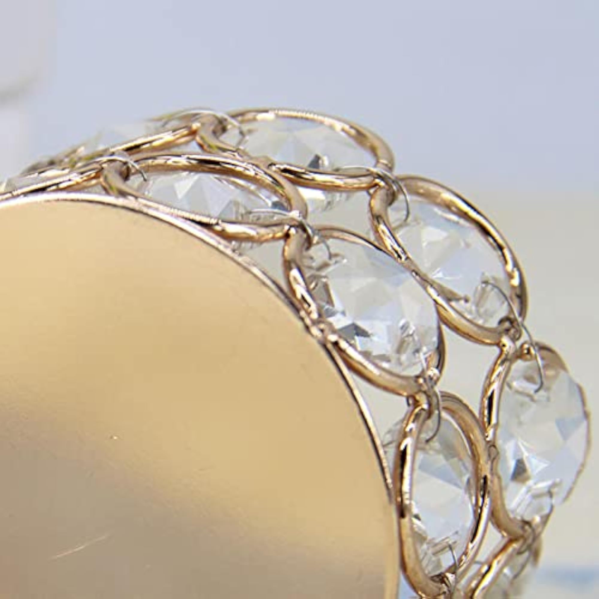 Crystal Tealight Candle Holder, Round Centerpiece Decor