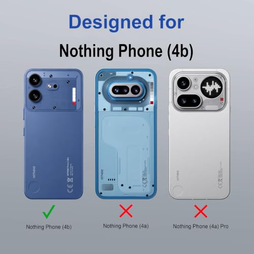 Image of Zapcase Back Case Cover for Nothing Phone (4b) | Magnetic Case with Built-in Metal Ring | Supports MagSafe Charger, Wallet & Car Mount | Shockproof Hybrid PC + TPU | Blue