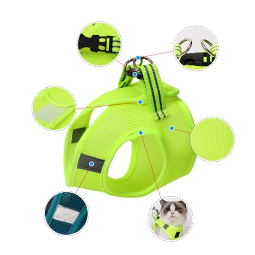 Gilet respirant pour chat design créatif vert fruit confortable - 6
