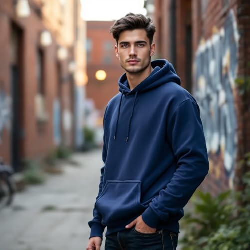 Image of Glowic Men's Hoodie | Oversized Stylish Sweatshirt for Winter Wear | Trendy Casual Hoodie for Men | Perfect for Gym, Travel, Streetwear Fashion
