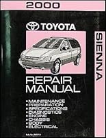 2000 Toyota Sienna Repair Shop Manual Original B00435JUQS Book Cover