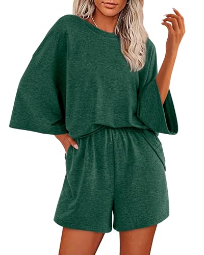 45 Mid size Summer Outfits: What to Wear to Flaunt Your Curves 4 BTFBM Women Summer 2 Piece Outfits 2025 Matching Set Casual 3/4 S...