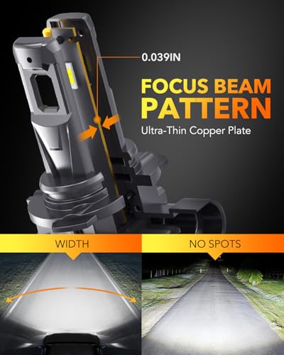 image for OXILAM M5S H11 9005 Light Bulbs Combo, 80000LM 900% Brighter 6500K Coo