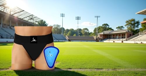 Image of KOEL Men's Athletic Supporter Size (L) with Protective Cup Abdomen Support AD (Men) Abdominal Guard for Groin Guard Jockstrap for Cricket, Football - Comfortable Elastic Waistband (Black)