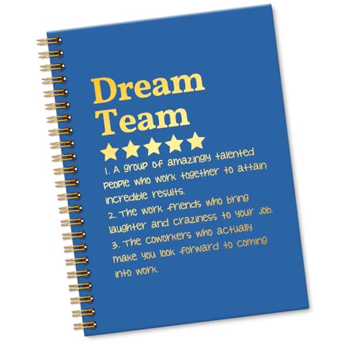 Carnet à spirales bleues Dream Team de 160 pages vierges pour le bureau
