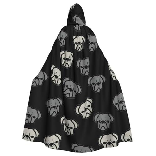Cape médiévale à capuche bouledogue pour festivals et GN cosplay